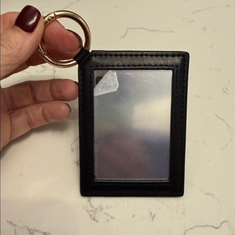 YSL black mirror purse charm with Gold Ring new - Picture 3 of 6